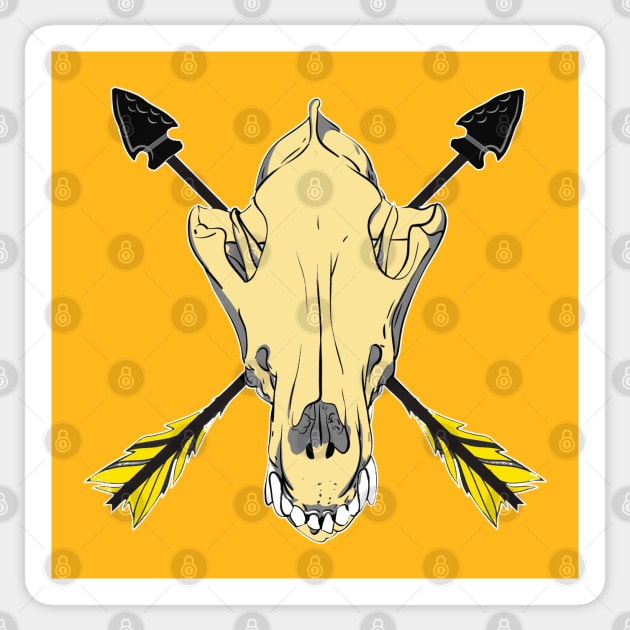 Wolf Skull 4 Sticker by Brightfeather